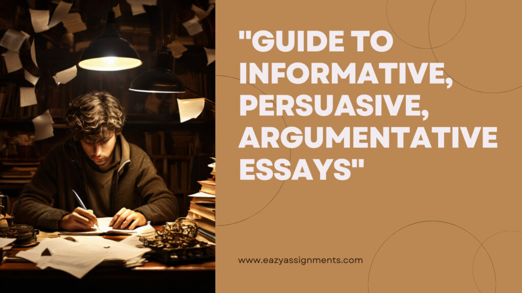 "Guide to Informative, Persuasive, Argumentative Essays"